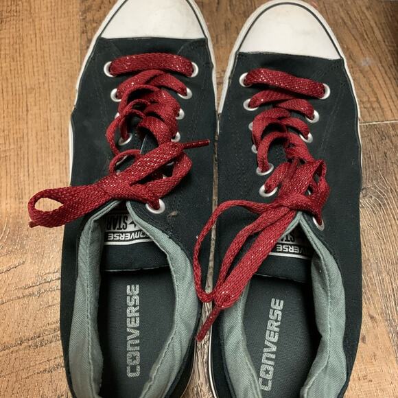 CONVERSE ALL STAR CHUCK TAYLOR Low Top BLACK Canvas WHITE Rubber Size 11 - Picture 5 of 13